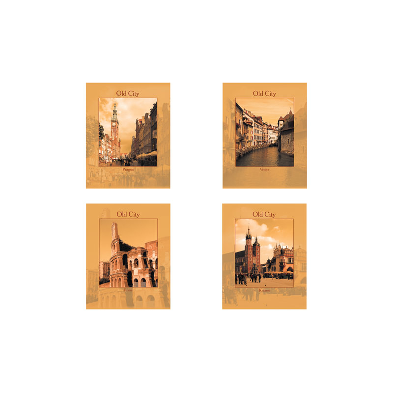 Тетрадь 48 л. STAFF офсет №2, 60 г/м2, клетка, обложка мелованный картон, "Города", 402465
