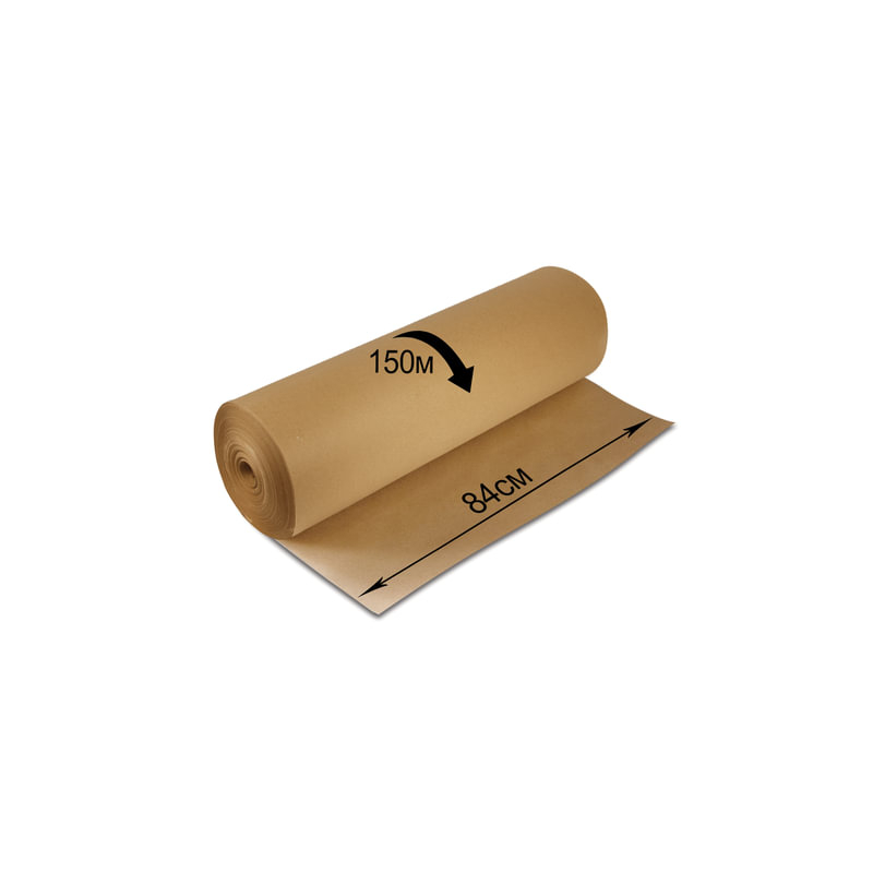 Крафт-бумага для упаковки, 840 мм х 150 м, 78 г/м2, в рулоне, BRAUBERG 