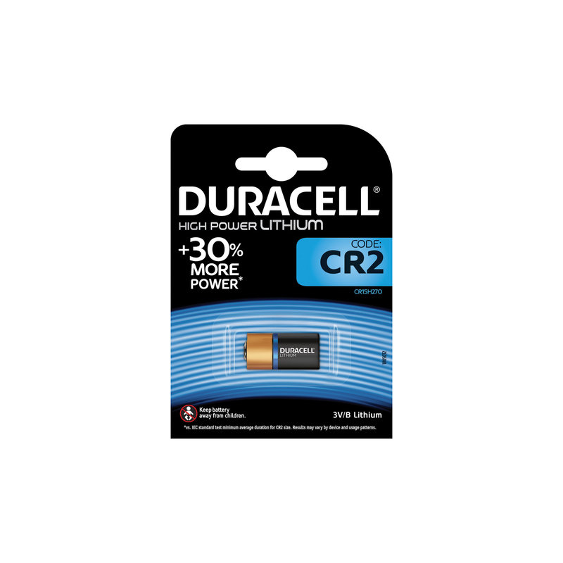 Батарейка Duracell Ultra CR2, Lithium, 1 шт., в блистере, 3 В, 75054620