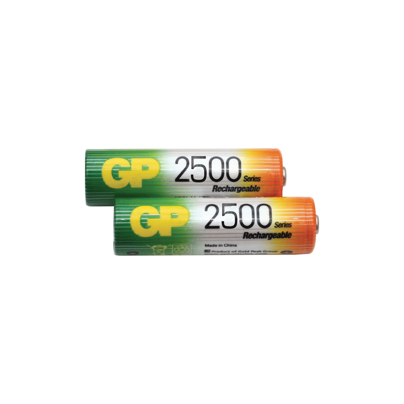 Батарейки аккумуляторные GP АА, Ni-Mh, 2500 mAh, 2 шт., в блистере, 250AAHC-2DECRC2