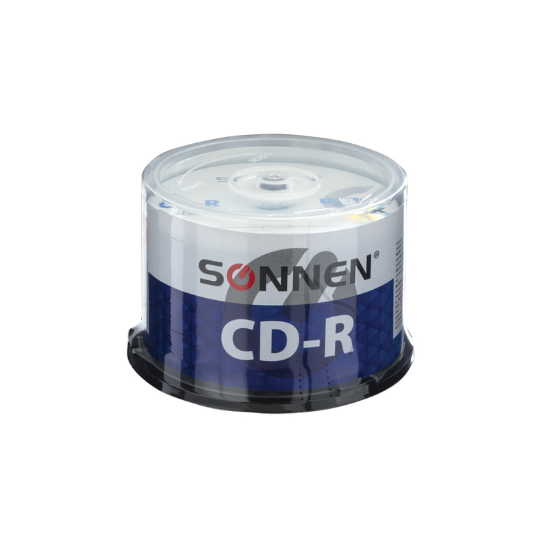 Диски CD-R SONNEN 700 Mb, 52x, Cake Box, 50 шт., 512570