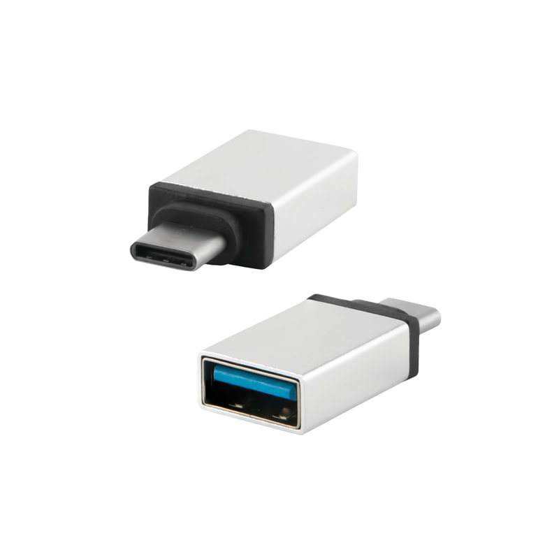 Переходник USB-TypeC RED LINE F-M, для подключения портативных устройств, OTG, серый, УТ000012622