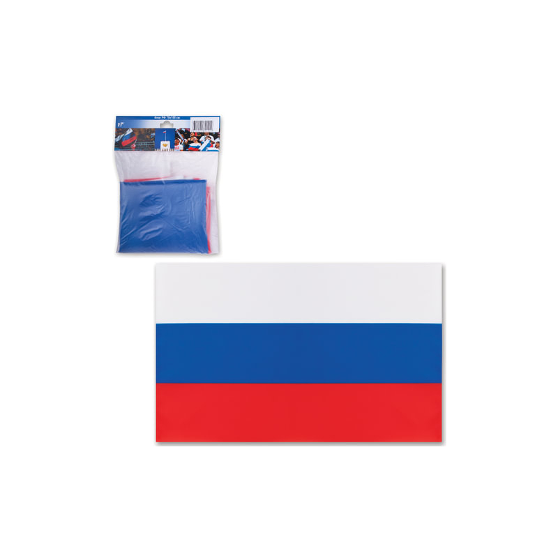   Флаг РФ, 70х105 см, упаковка с европодвесом, 550018