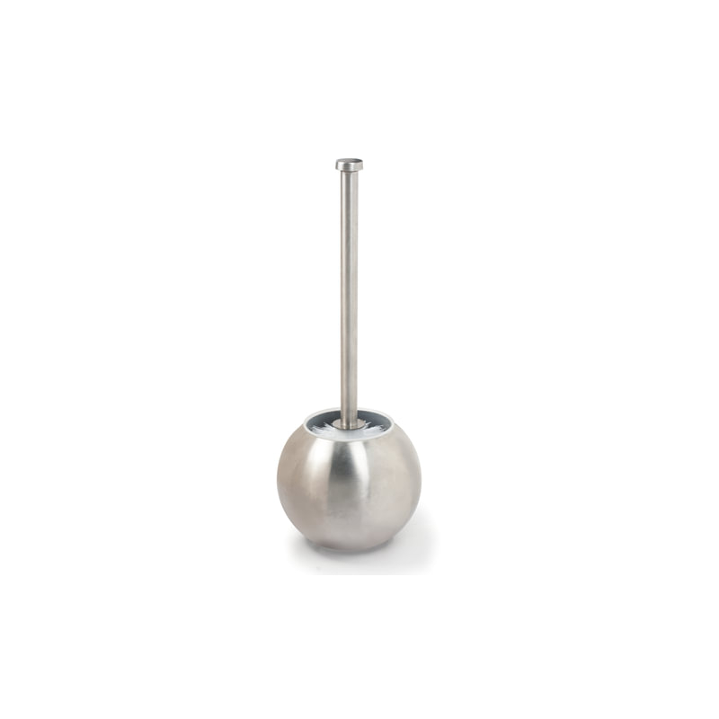 Ерш для унитаза ЛАЙМА с подставкой в форме шара, нержавеющая сталь, матовый, 601617