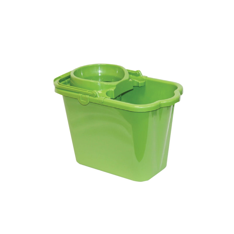 Ведро 9,5 л, с отжимом (сетчатый), пластиковое, цвет зеленый, (моп 602584, -585), IDEA М 2421