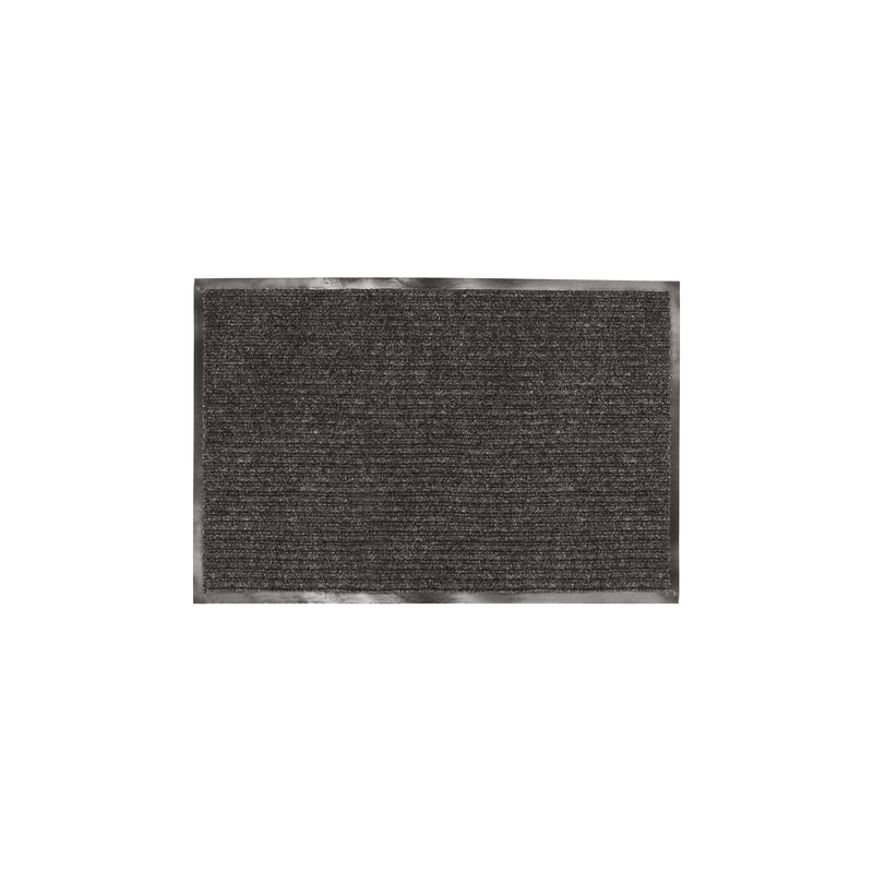 Коврик входной ворсовый влаго-грязезащитный ЛАЙМА 120х150 см, ребристый, толщина 7 мм, черный, 602877