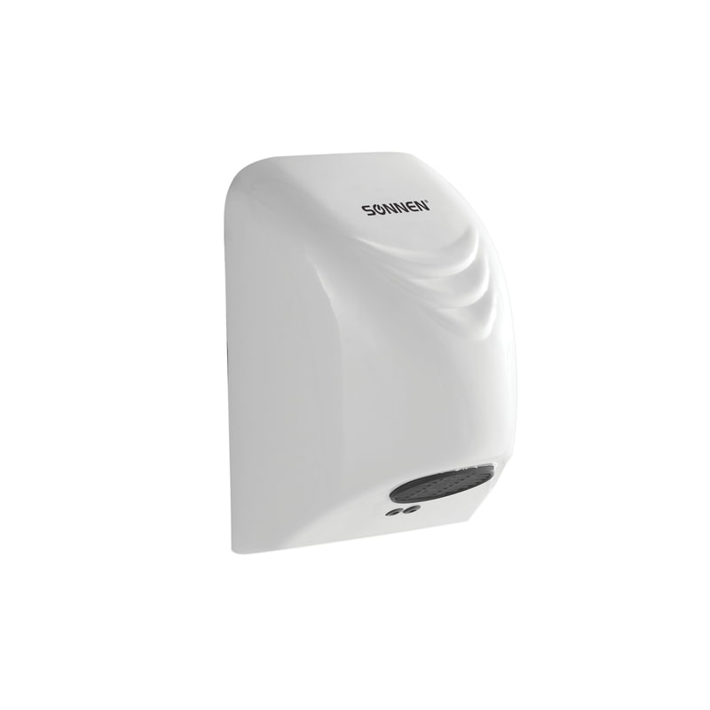 Сушилка для рук SONNEN HD-988, 850 Вт, время сушки 35 секунд, пластиковый корпус, белая, 604189