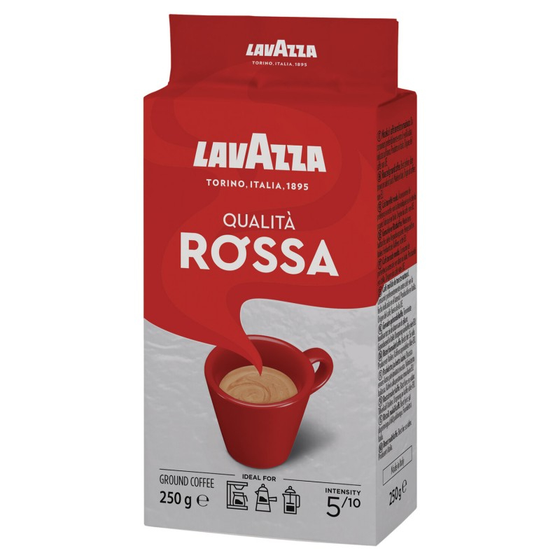 Кофе молотый LAVAZZA "Qualita Rossa", 250 г, вакуумная упаковка, 3580