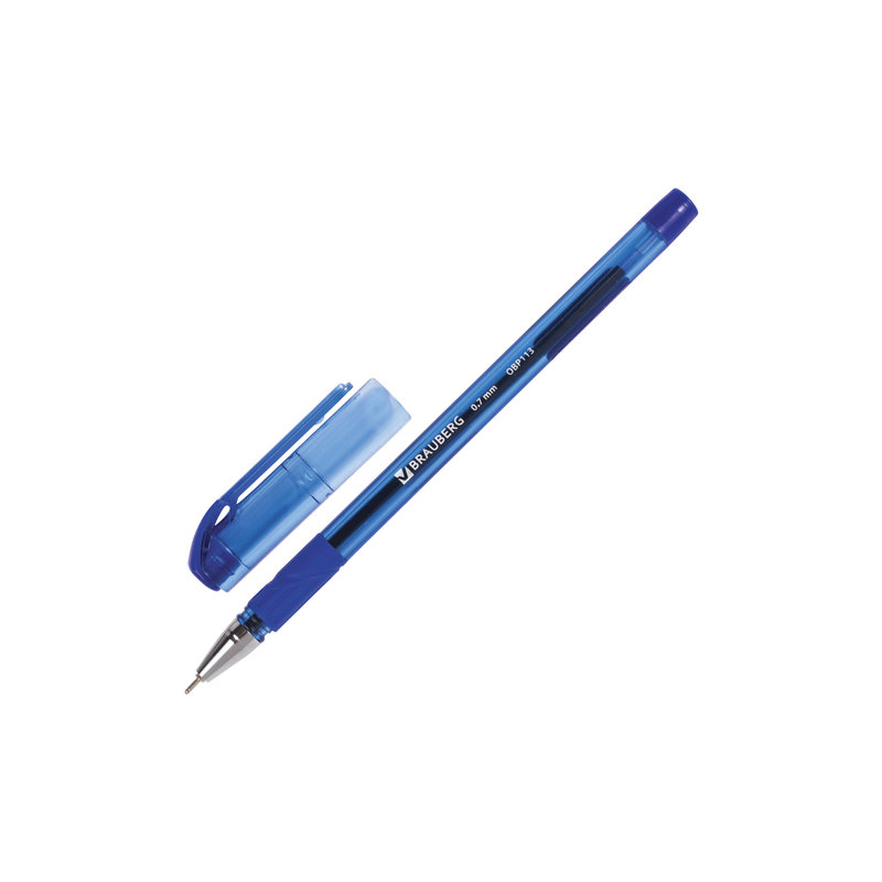 Ручка шариковая масляная с грипом BRAUBERG "Max-Oil Tone", СИНЯЯ, узел 0,7 мм, линия письма 0,35 мм, OBP113