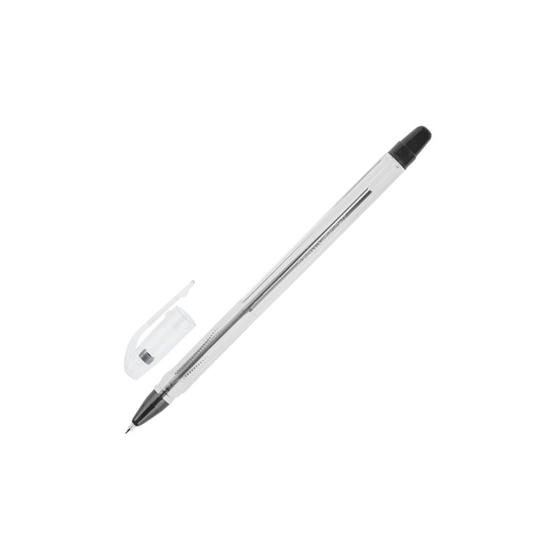 Ручка шариковая масляная Crown  "Oil Jell", ЧЕРНАЯ, узел 0,7 мм, линия письма 0,5 мм, OJ-500B