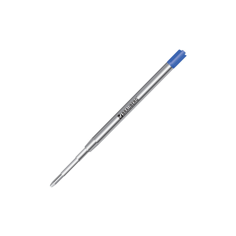 Стержень шариковый масляный BRAUBERG металлический, 98 мм, тип PARKER, узел 1 мм, с подвесом, синий, 170346