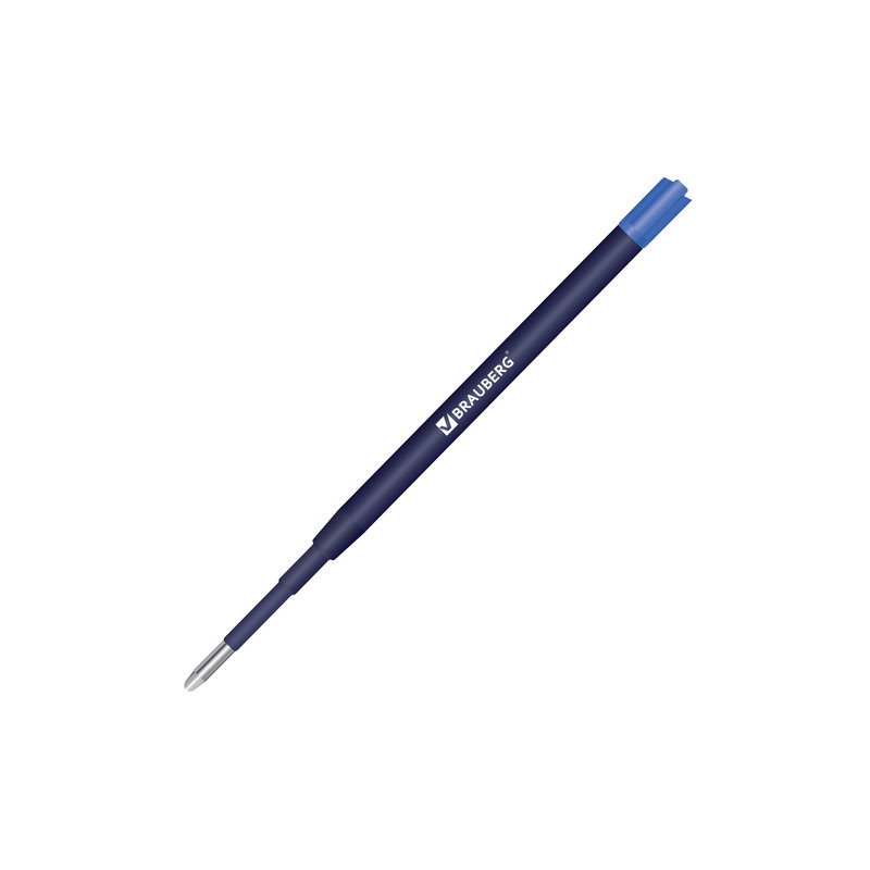 Стержень шариковый масляный BRAUBERG пластиковый, 98 мм, тип PARKER, узел 1 мм, с подвесом, синий, 170348