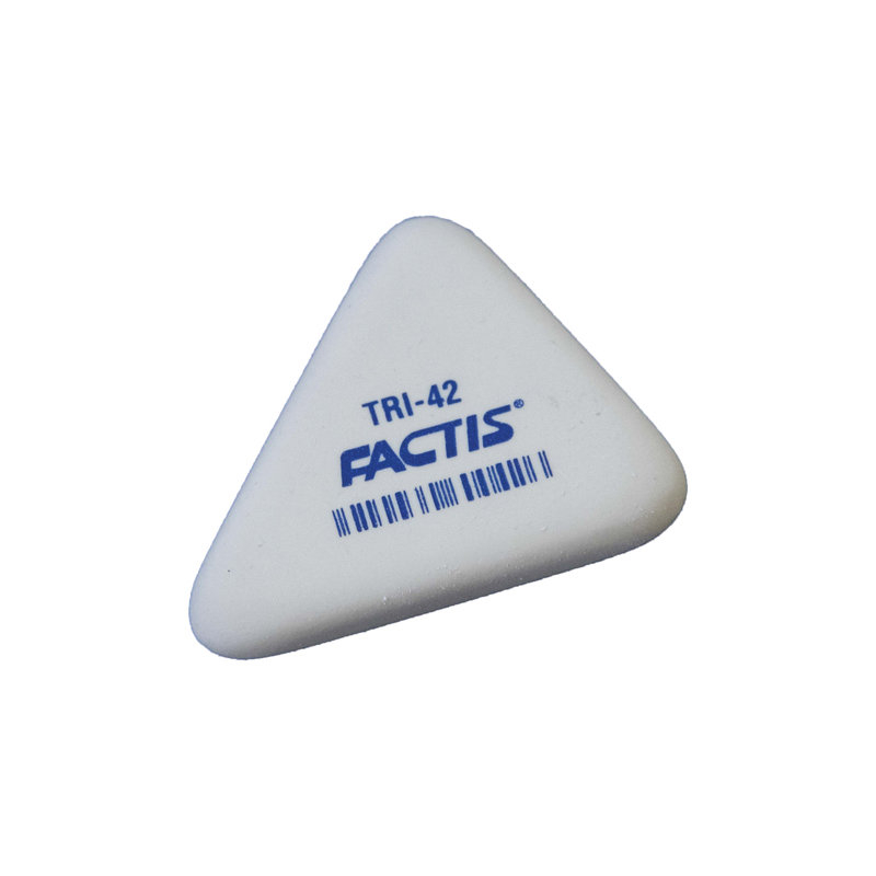 Резинка стирательная FACTIS TRI 42 (Испания), треугольная, 45х35х8 мм, мягкая, синтетический каучук, PMFTRI42