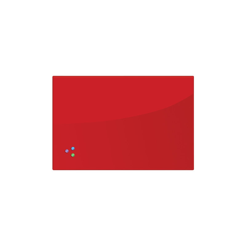 Доска BRAUBERG магнитно-маркерная стеклянная, красная, 60х90 см, 3 магнита, 236749