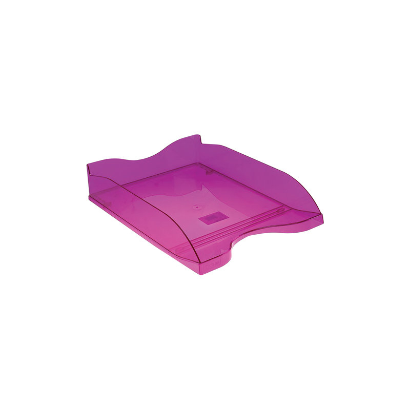 Лоток горизонтальный для бумаг СТАММ "Люкс", тонированный фиолетовый, ЛТ612, 237045
