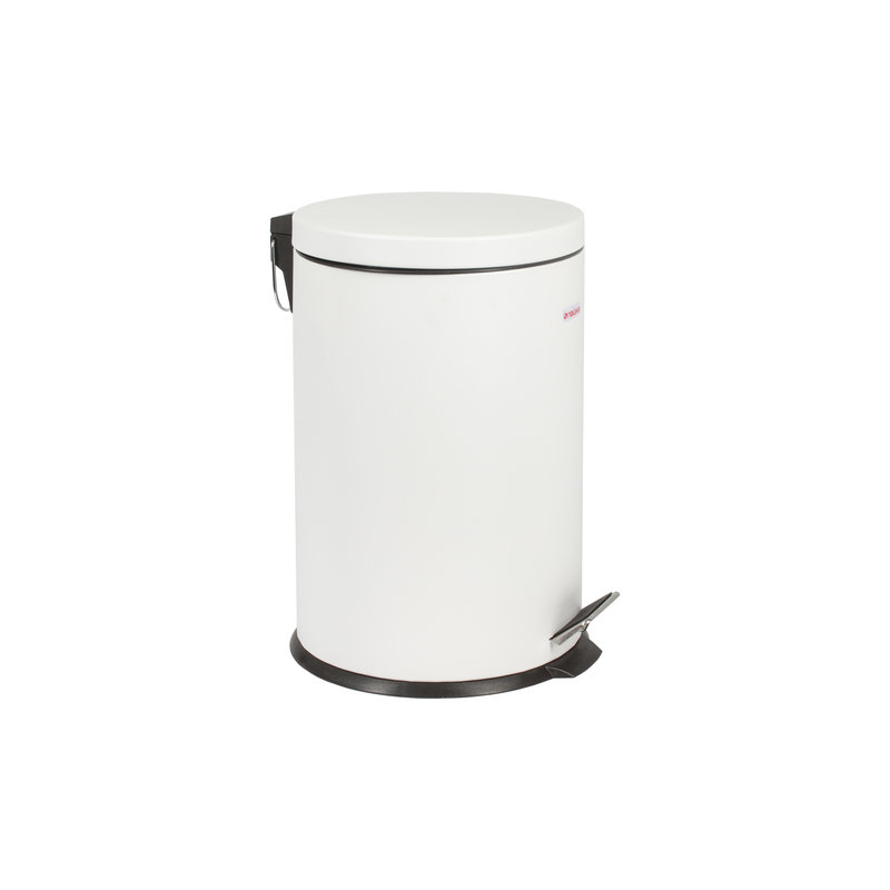 Ведро-контейнер для мусора (урна) с педалью ЛАЙМА "Classic", 20 л, белое, глянцевое, металл, со съемным внутренним ведром, 604949