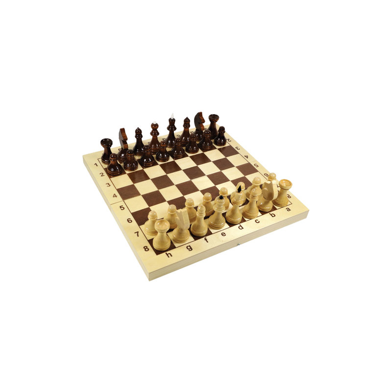 Игра настольная  ДЕСЯТОЕ КОРОЛЕВСТВО "Шахматы", 32 деревянные фигуры, деревянная доска 30х30, 10 КОРОЛЕВСТВО, 2845