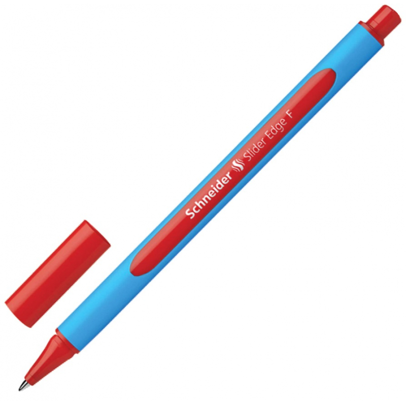 Ручка шариковая SCHNEIDER (Германия) Slider Edge F, КРАСНАЯ, трехгранная, узел 0,8 мм, линия письма 0,4 мм, 152002