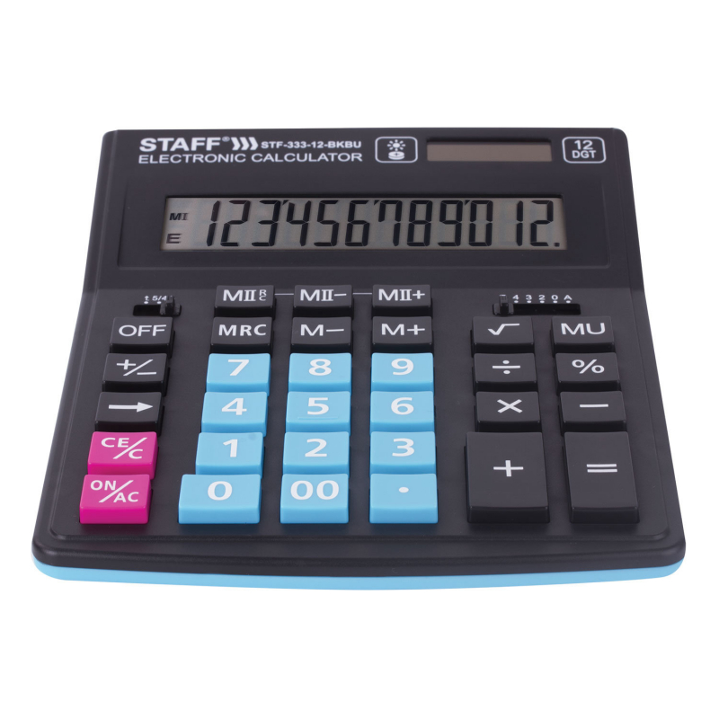 Калькулятор STAFF PLUS STF-333-BKBU, ЧЕРНО-СИНИЙ, 250461