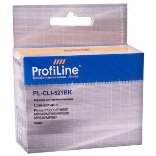 Картридж ProfiLine PL-CLI-521BK-Bk, совместимый