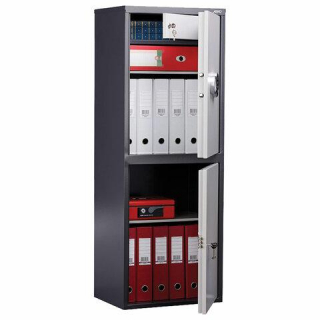 Шкаф металлический для документов ПРАКТИК SL-125/2ТEL ГРАФИТ, в1252*ш460*г340мм, 31 кг, сварной, S10799132902