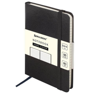 Блокнот МАЛЫЙ ФОРМАТ (96х140 мм) А6, BRAUBERG ULTRA, балакрон, 80 г/м2, 96 л., клетка, черный, 113052