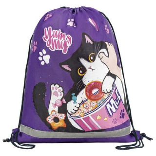 Мешок для обуви BRAUBERG KIDS с петлей, светоотражающая полоса, 46х36 см, Sweet cheeks, 272390