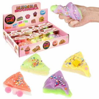 1TOY Игрушка - антистрессКрутой замес НЯШКА - ВКУСНЯШКА ЧИЗКЕЙК С ПОСЫПКОЙ, 8*6,9см, 1TO, Т25361