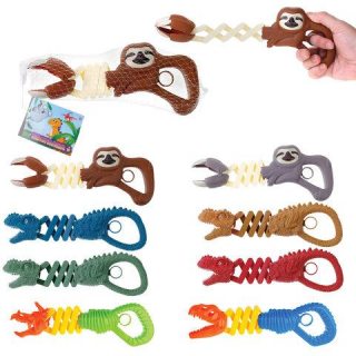 Игрушка-Хваталка Животные и Динозавры, 24 см, АССОРТИ, 8 видов, 1TOY Т23465