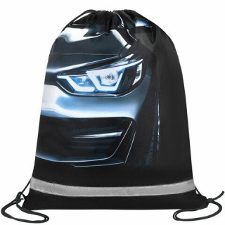 Мешок для обуви BRAUBERG KIDS светоотражающая полоса, 46х36 см, Dark car, 273439