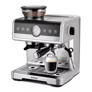 Кофейная станция KITFORT КТ-7413, 2250Вт, объем 2,6л, для зерен 220г, ручной капучина