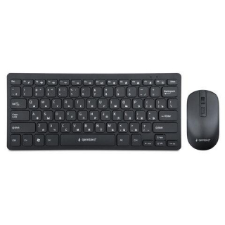 Набор беспроводной Gembird KBS-9100, клавиатура 78кл, мышь 4кн, 1600 DPI, 2.4 ГГц, черный