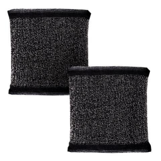 Губка скрабер 11 х 10 х 1,5 см поролон  металлическая оплетка КОМПЛЕКТ 2 штуки, посуда, уборка, ЛАЙМА 700058