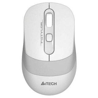 Мышь беспроводная с бесшумным кликом A4Tech Fstyler FG10, USB, 4 кнопки, оптическая, белая, 1147569