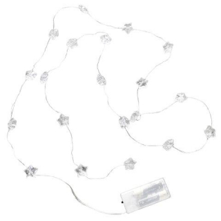 Электрогирлянда-нить комнатная Звезды, 2м, 20LED, мультицветная, батарейки, ЗОЛОТАЯ СКАЗКА 592477