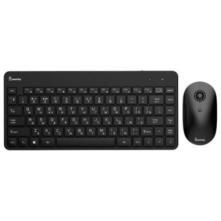 Набор беспроводной SMARTBUY 220349AG, клавиатура, мышь 2 кнопки1 колесо, черный SBC-220349AG-K