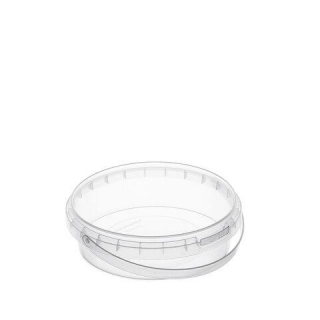 Банка с крышкой 285мл пластиковая под пресервы с контрольным замком, диаметр 122мм ВЗЛП ШК6145, 1213КП