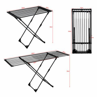 Сушилка напольная для белья раскладная 3 зоны сушки, 20 метров ЛАЙМА HOME DUO SLIDING BLACK, 700469