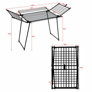 Сушилка напольная для белья раскладная 5 зон сушки, 25 метров ЛАЙМА HOME MEGA BLACK, 700471