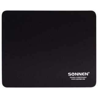 Коврик для мыши SONNEN BLACK, резина ткань, 220х180х3 мм, 513309