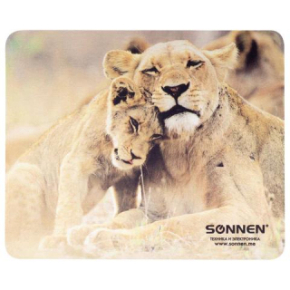 Коврик для мыши SONNEN LIONS, резина ткань, 220х180х3 мм, 513310