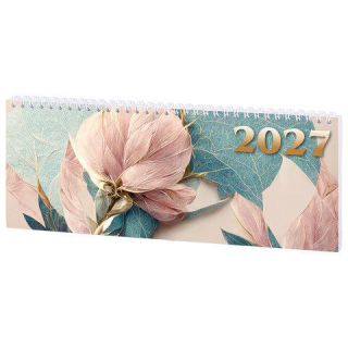 Планинг датированный 2027 285х112мм, STAFF гребень, картонная обложка, 64 листа, Нежность, 118707