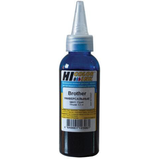 Чернила Hi-Black для BROTHER (Тип B) универсальные, голубые, 0,1 л, водные, HB-BR-C-100ML