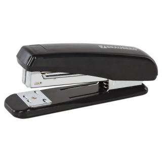 Степлер BRAUBERG "Nero", №24/6, до 20 л, пластиковый корпус, металлический механизм, черный, 222546