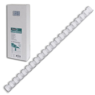 Пружины пластиковые для переплета Fellowes комплект 50 шт., 28 мм, для сшивания 151-240 л., белые, FS-53486