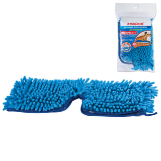 Насадка МОП плоская 40 см двусторонняя для швабры 601465, микрофибра ворс/абразив, ЛАЙМА 601483