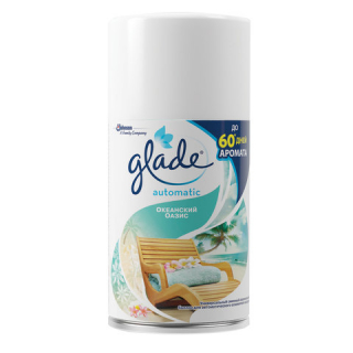 Картридж аэрозольный 269 мл, GLADE (Глейд) "Океанский оазис", диспенсеры 602179, 602180, 602181, 601182
