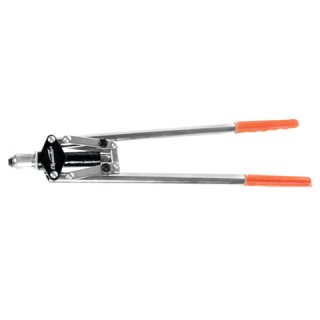 Заклёпочник SPARTA двуручный, усиленный, стальной корпус, заклёпки 2,4-4,8 алюминиевые, 405385