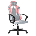 Кресло компьютерное BRABIX Forcer GM-127, 2 подушки, ткань, розовое/серое, 533215