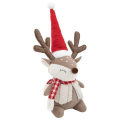Украшение новогоднее интерьерное 40см Забавный оленёнок, полиэстер, ЗОЛОТАЯ СКАЗКА 592509